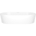 Victoria and Albert ios 21-1/4" Oval Volcanic Limestone Vessel Bathroom Sink Gloss White