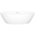 Victoria and Albert Lussari 21-3/8" Oval Limestone Vessel Bathroom Sink Standard White