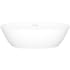 Victoria and Albert Lussari 21-3/8" Oval Limestone Vessel Bathroom Sink Standard Matte White