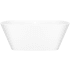 Victoria and Albert Vetralla 59" Free Standing Volcanic Limestone Soaking Tub with Center Drain and Overflow Matte White