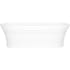 Victoria and Albert Worcester 71" Free Standing Volcanic Limestone Soaking Tub with Center Drain Gloss White