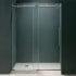 Vigo Elan 74" High x 68" Wide Sliding Frameless Shower Door with Clear Glass Clear/Chrome