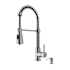 Vigo Brant 1.8 GPM 19" H Single Handle Single Hole Pre-Rinse Pull Down Kitchen Faucet with Soap Dispensor Stainless Steel