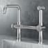 Vigo Cass Single-Handle High-Arc Widespread Bridge Kitchen Faucet with Pull-Out Side Sprayer Chrome