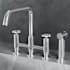 Vigo Cass 1.8 GPM 12" H Double Handle Widespread Bridge Kitchen Faucet - Includes Pull-Out Side Spray Chrome