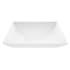 Vigo Hibiscus 16" L x 16" W x 5" H Square Stone Composite Vessel Bathroom Sink White