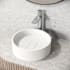 Vigo Bryant 15" L x 15" W x 5" H Circular Stone Composite Vessel Bathroom Sink Matte White