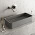 Vigo Palazzo Gothic 24" L x 11" W x 5" H Rectangular Concrete Vessel Bathroom Sink Gray