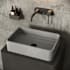 Vigo Cordoba Gothic 20" L x 13" W x 5" H Rectangular Concrete Vessel Bathroom Sink Gray