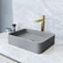 Vigo Segovia Gothic 16" L x 12" W x 4" H Rectangular Concrete Vessel Bathroom Sink Gray