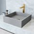 Vigo Alhambra Gothic 15" L x 15" W x 5" H Square Concrete Vessel Bathroom Sink Gray