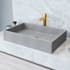 Vigo Orvieto Gothic 24" L x 15" W x 5" H Rectangular Concrete Vessel Bathroom Sink Gray