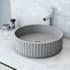 Vigo Windsor 16" L x 16" W x 5" H Circular Concrete Vessel Bathroom Sink Gray