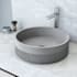 Vigo Cypress 16" L x 16" W x 5" H Circular Concrete Vessel Bathroom Sink Gray