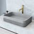 Vigo Cypress 21" L x 14" W x 5" H Rectangular Concrete Vessel Bathroom Sink Gray