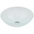 Vigo Giovanni 17" L x 17" W x 6" H Circular Glass Vessel Bathroom Sink White Frost