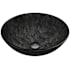 Vigo Giovanni 17" L x 17" W x 6" H Circular Glass Vessel Bathroom Sink Gray Onyx
