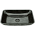 Vigo Donatello 18" L x 13" W x 4" H Rectangular Glass Vessel Bathroom Sink Gray Onyx