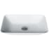 Vigo Sottile 18" L x 13" W x 4" H Rectangular Glass Vessel Bathroom Sink White MatteShell
