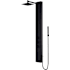Vigo Rector 55" H 2-Jet Thermostatic Shower Panel with Shower Head, Hand Shower, Body Sprays, Shower Arm, Hose, and Valve Trim Matte Black