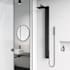 Vigo Sutton 58" H 4-Jet Thermostatic Shower Panel with Shower Head, Hand Shower, Body Sprays, and Hose Matte Black