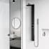 Vigo Bowery 58" H 4-Jet Thermostatic Shower Panel with Shower Head, Hand Shower, Body Sprays, and Hose Matte Black