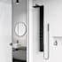 Vigo Sutton 58" H 4-Jet Thermostatic Shower Panel with Shower Head, Hand Shower, Body Sprays, and Hose Matte Black