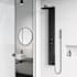 Vigo Bowery 59" H 4-Jet Thermostatic Shower Panel with Shower Head, Hand Shower, Body Sprays, and Hose Matte Black