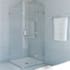 Vigo Monteray 73" High x 34" Wide x 34" Deep Hinged Frameless Shower Enclosure with Clear Glass Brushed Nickel