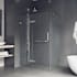 Vigo Monteray 73" High x 38" Wide x 30" Deep Hinged Frameless Shower Enclosure with Clear Glass Brushed Nickel