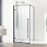 Vigo Meridian 76" High x 34" Wide x 34" Deep Hinged Framed Shower Enclosure with Clear Glass Matte Black