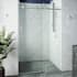 Vigo Elan E-Class 76" High x 60" Wide Sliding Frameless Shower Door with Clear Glass Chrome