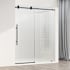 Vigo Elan E-Class 76" High x 60" Wide Sliding Frameless Shower Door with Patterned Glass Matte Black