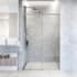 Vigo Elan Hart 76" High x 60" Wide Sliding Frameless Shower Door with Clear Glass Chrome