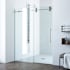 Vigo Elan 74" High x 56" Wide Sliding Frameless Shower Door with Clear Glass Chrome