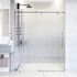 Vigo Elan 74" High x 60" Wide Sliding Frameless Shower Door with Patterned Glass Chrome