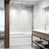 Vigo Elan 66" High x 60" Wide Sliding Frameless Tub Door with Clear Glass Chrome