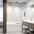 Vigo Elan 66" High x 60" Wide Sliding Frameless Tub Door with Clear Glass Matte Black