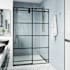 Vigo Elan 74" High x 72" Wide Sliding Frameless Shower Door with Clear Glass Matte Black