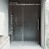 Vigo Luca 79" High x 60" Wide Sliding Frameless Shower Door with Clear Glass Chrome