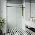 Vigo Luca 79" High x 60" Wide Sliding Frameless Shower Door with Clear Glass Matte Black