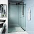 Vigo Elan Cass 76" High x 52" Wide Sliding Frameless Shower Door with Clear Glass Matte Black