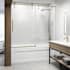 Vigo Hamilton 68" High x 60" Wide Sliding Frameless Tub Door with Clear Glass Matte Brushed Gold