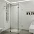 Vigo Winslow 74" High x 58" Wide x 35" Deep Sliding Frameless Shower Enclosure with Clear Glass Chrome