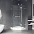 Vigo Piedmont 79" High x 36" Wide x 36" Deep Hinged Frameless Shower Enclosure with Clear Glass Brushed Nickel