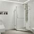 Vigo Piedmont 73" High x 38" Wide x 38" Deep Hinged Frameless Shower Enclosure with Clear Glass Brushed Nickel