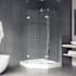 Vigo Gemini 79" High x 42" Wide x 42" Deep Hinged Frameless Shower Enclosure with Clear Glass Chrome
