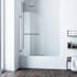 Vigo Orion 58" High x 34" Wide Hinged Frameless Tub Door with Clear Glass Chrome