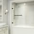 Vigo Rialto 58" High x 34" Wide Hinged Frameless Tub Door with Clear Glass Matte Black