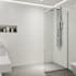 Vigo Zenith 74" High x 34-1/8" Wide Shower Screen Frameless Shower Door with Clear and Tinted Glass Chrome
